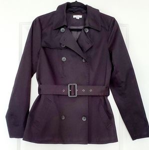 Black Mini Fitted Trench Coat
